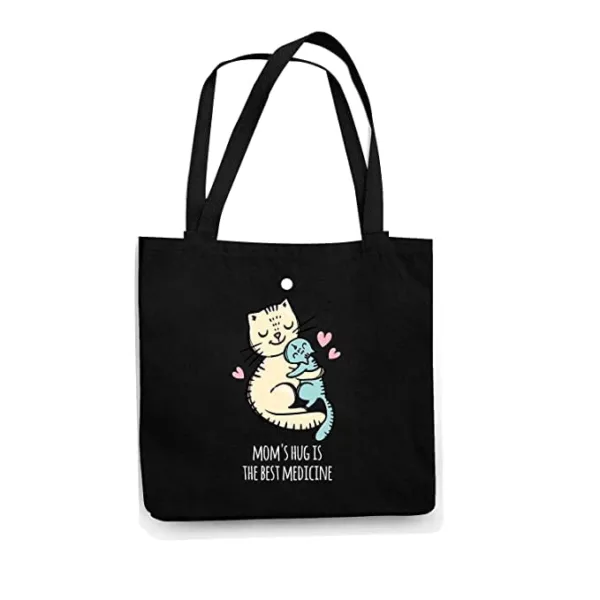 Mom Hug is the Best Medicine Tote Bag