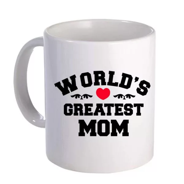 TheYaYaCafe Birthday Gifts for Mom Ceramic Coffee Mug with Coaster - Worlds Greatest Mom