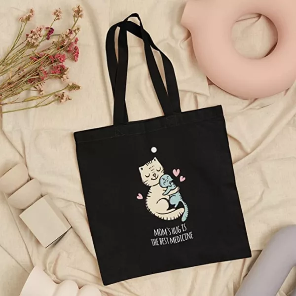 Mom Hug is the Best Medicine Tote Bag