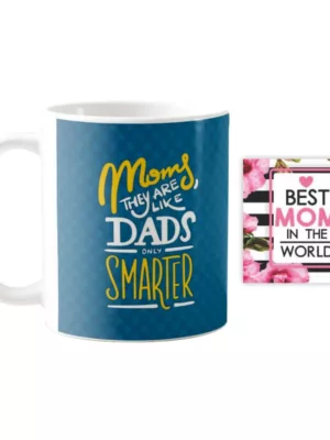 TheYaYaCafe Birthday Gifts for Father Mothers Day Gifts Moms They are Like Dads Only Smarter Coffee Mug with Coaster