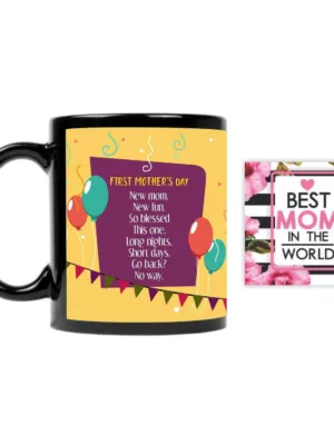 TheYaYaCafe Yaya Cafe Mothers Day Gifts for New Mom First Mother Day Coffee Mug with Coaster