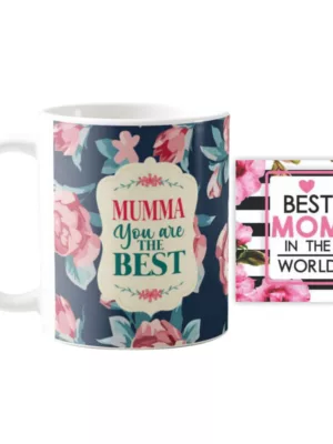 TheYaYaCafe Mothers Day Gifts Mumma You are The Best Ceramic Coffee Mug with Coaster (330 ml)