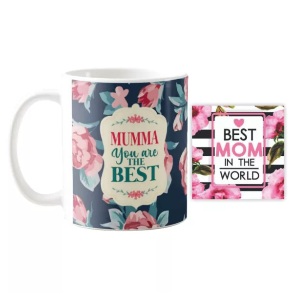 TheYaYaCafe Mothers Day Gifts Mumma You are The Best Ceramic Coffee Mug with Coaster (330 ml)