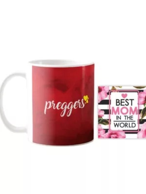 YaYa cafe Mothers Day Gifts for Pregnant Women Preggers Magic Coffee Mug with Coaster