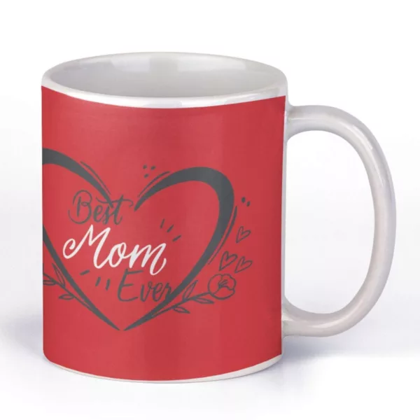 TheYaYaCafe Birthday Gifts for Mom 325ml I Love Mom Printed Coffee Mug with Coaster Combo