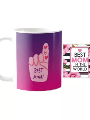 YaYa cafe Mothers Day Gifts for Best Mom Coffee Mug with Coaster