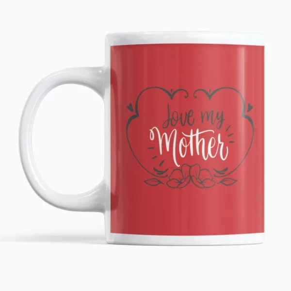 TheYaYaCafe Birthday Gifts for Mom 325ml I Love Mom Printed Coffee Mug with Coaster Combo