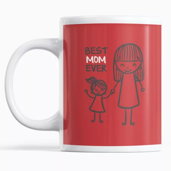 TheYaYaCafe Birthday Gifts for Mom 325ml I Love Mom Printed Coffee Mug with Coaster Combo