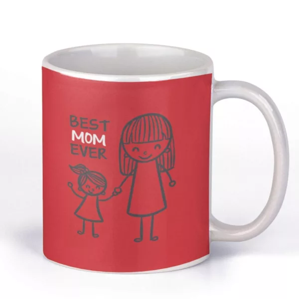 TheYaYaCafe Birthday Gifts for Mom 325ml I Love Mom Printed Coffee Mug with Coaster Combo