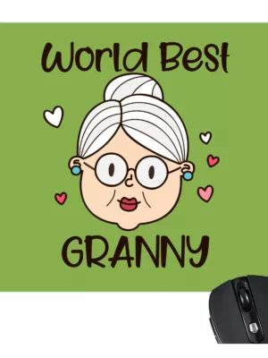 TheYaYaCafe Gifts for Mom for Grandmother Mouse Pad for World Best Granny