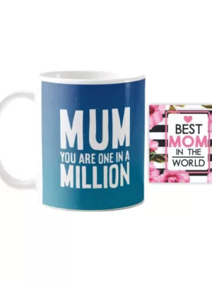 TheYaYaCafe Yaya Cafe Mothers Day Gifts for Mum You are One in Million Coffee Mug with Coaster