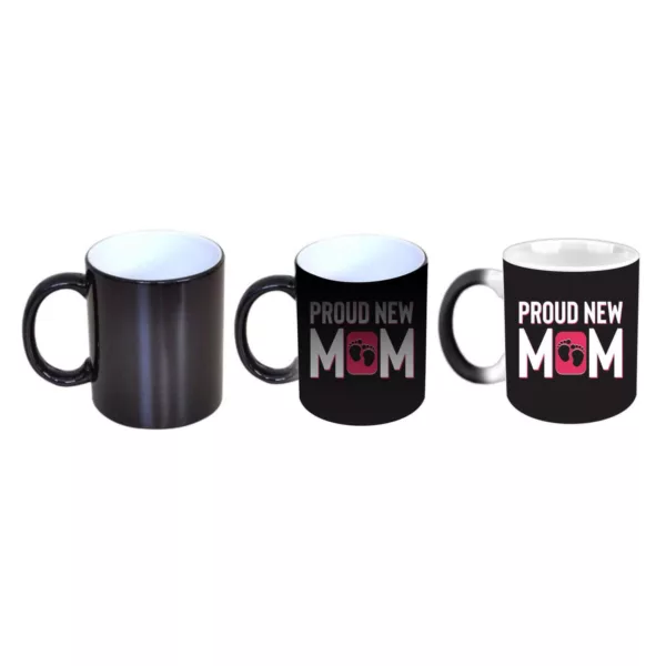 TheYaYaCafe Yaya Cafe Mothers Day Gifts for Proud New Mom Magic Coffee Mug with Coaster