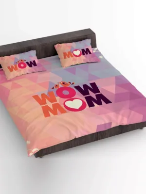 YaYa cafe Mom Designer Printed Double Bedsheet with 2 Pillow Covers - Multi - Mango