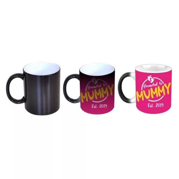 TheYaYaCafe Yaya Cafe Mothers Day Gifts for New Mom Promoted to Mummy Est. 2019 Magic Coffee Mug with Coaster