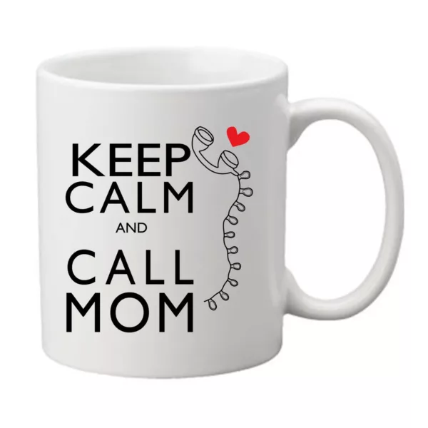 TheYaYaCafe Yaya Cafe Birthday Gifts for Mom Mother, Keep Calm and Call Mom Coffee Mug for Mother, Coaster Combo Set of 2