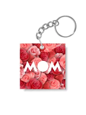 Yaya Cafe Mothers Day Gifts Red Rose Mom Keychain Keyring for Mom