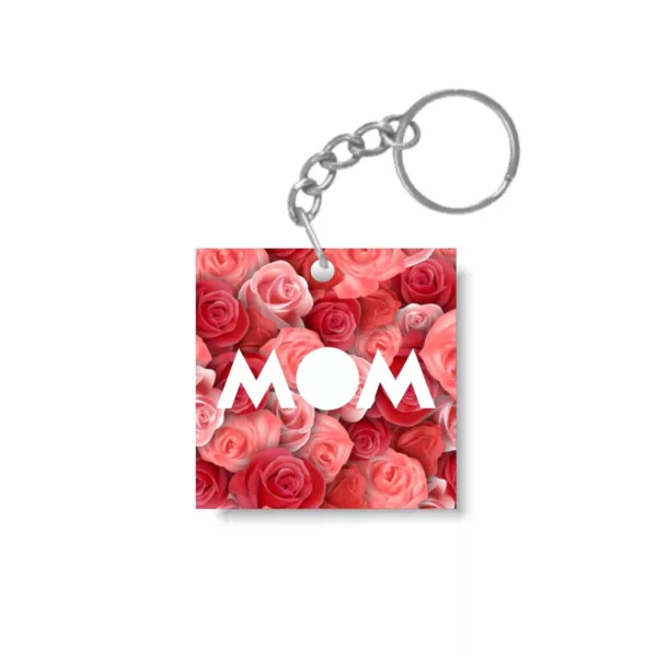 Yaya Cafe Mothers Day Gifts Red Rose Mom Keychain Keyring for Mom