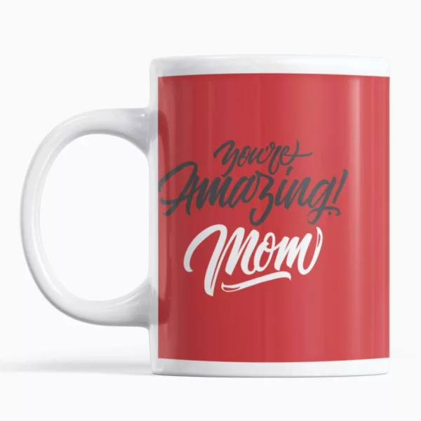 TheYaYaCafe Birthday Gifts for Mom 325ml I Love Mom Printed Coffee Mug with Coaster Combo