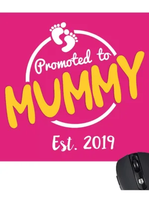 TheYaYaCafe Gifts for Mom Mouse Pad Mom Promoted to Mummy 2019