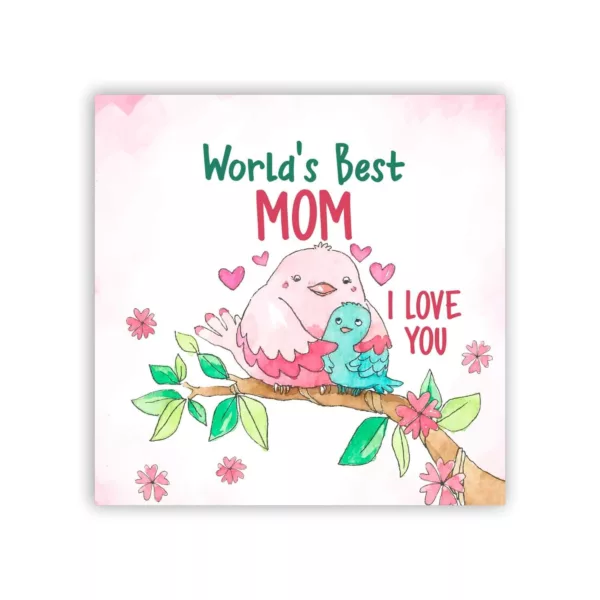 World's Best Mom Fridge Magnet - Round