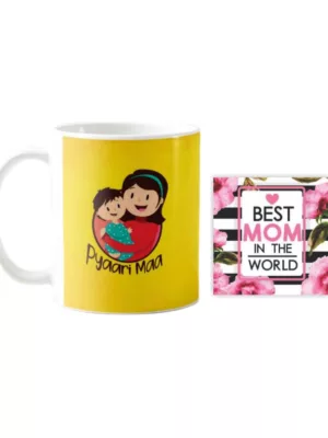 TheYaYaCafe Yaya Cafe Mothers Day Gifts for Pyaari Maa Magic Coffee Mug with Coaster