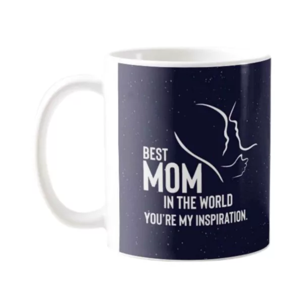 YaYa cafe Mothers Day Gifts Best Mom in The World Coffee Mug with Coaster