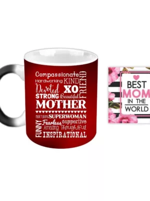 TheYaYaCafe Yaya Cafe Mothers Day Gifts Strong Mom Magic Coffee Mug with Coaster