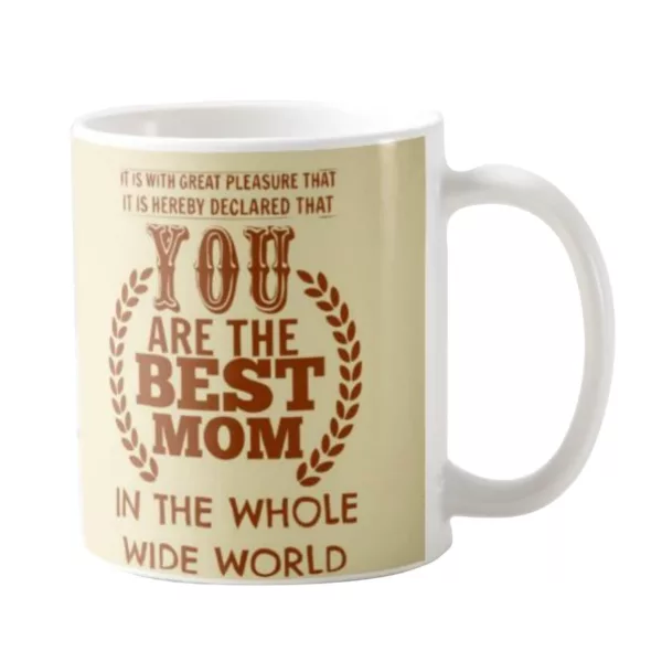 Worlds Best Mom Coffee Mug for Mother