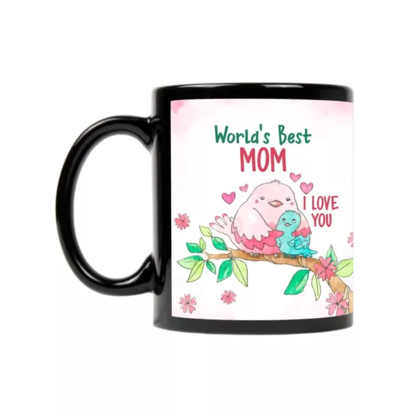 YaYa cafe Mothers Day Gifts Worlds Best Mom Mom Coffee Mug with Coaster