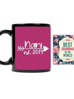 TheYaYaCafe Yaya Cafe Mothers Day Gifts for Grandmother Nani Est. 2019 Coffee Mug with Coaster