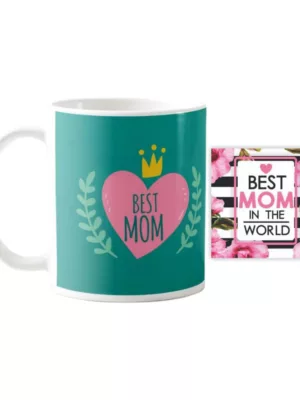 YaYa cafe Mothers Day Gifts for Best Mom Coffee Mug with Coaster