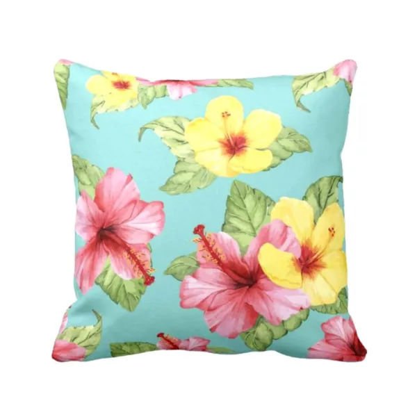 TheYaYaCafe® 12X12 inches Cushion Cover Adorable Floral Flowers Printed Sofa Throw Pillows Multicolor
