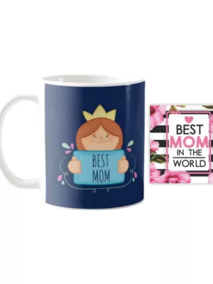 YaYa cafe Mothers Day Gifts for Best Mom Coffee Mug with Coaster