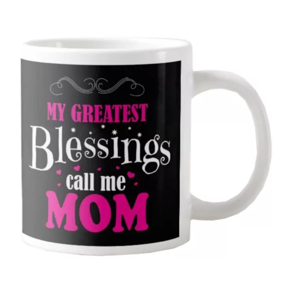 TheYaYaCafe Yaya Cafe Mothers Day Gifts for Mom, My Greatest Blessings Call me Mom Coffee Mug for Mother, Coaster Combo Set of 2