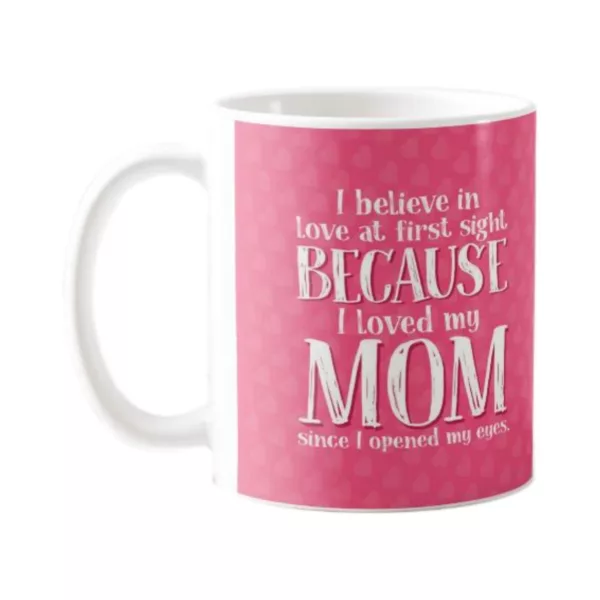 YaYa cafe Mothers Day Gifts for Mom First Sight Love Coffee Mug with Coaster