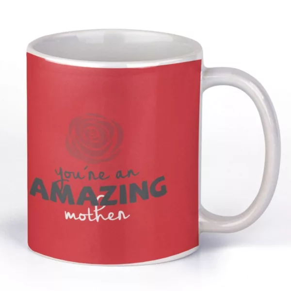 TheYaYaCafe Birthday Gifts for Mom 325ml I Love Mom Printed Coffee Mug with Coaster Combo