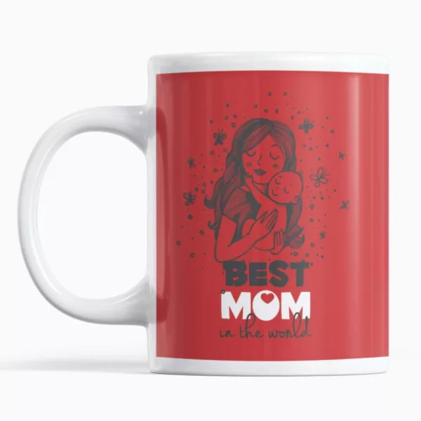 TheYaYaCafe Birthday Gifts for Mom 325ml I Love Mom Printed Coffee Mug with Coaster Combo