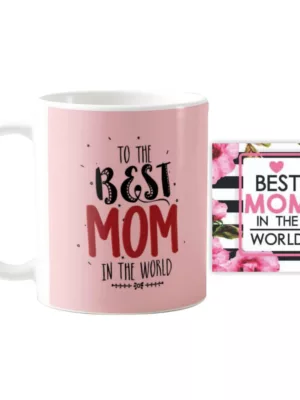 TheYaYaCafe Yaya Cafe Mothers Day Gifts to The Best Mom in The World Coffee Mug with Coaster