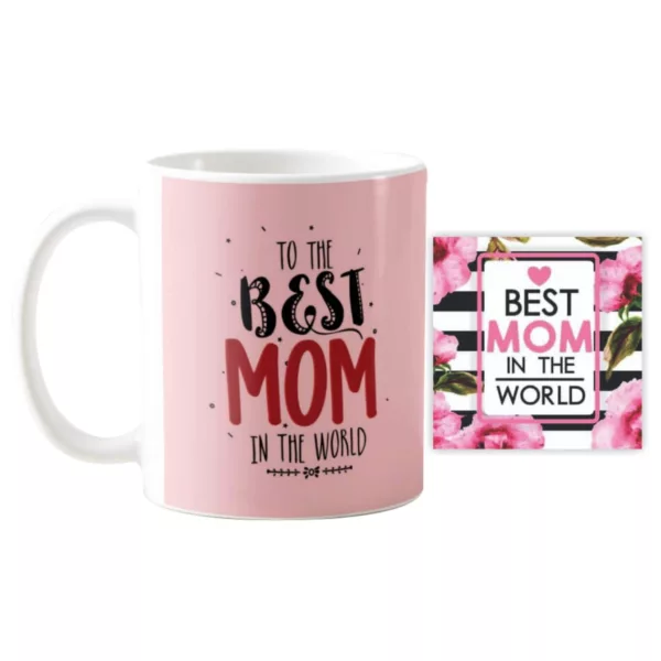 TheYaYaCafe Yaya Cafe Mothers Day Gifts to The Best Mom in The World Coffee Mug with Coaster