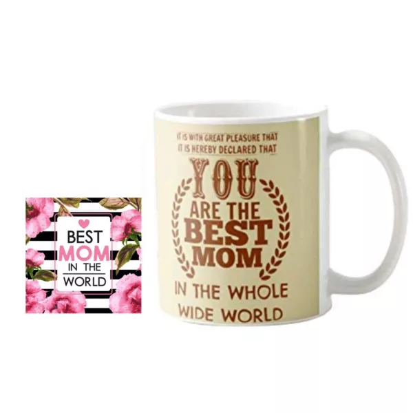 Worlds Best Mom Coffee Mug for Mother