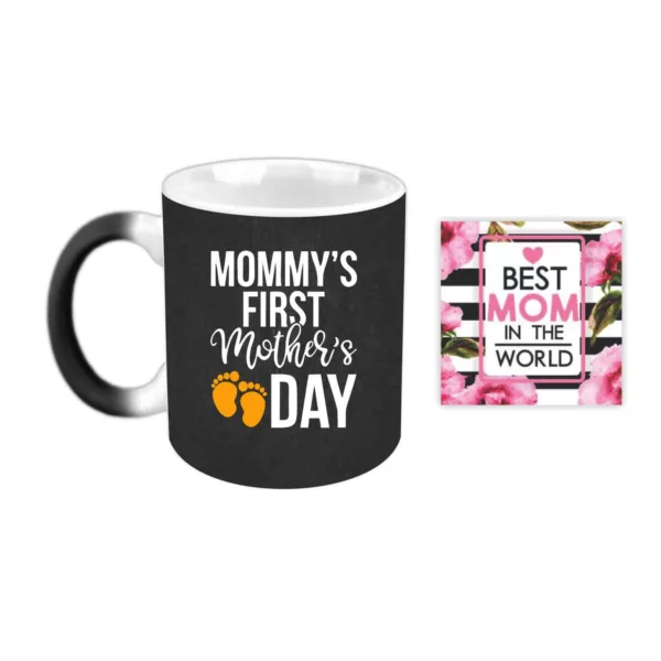 TheYaYaCafe Yaya Cafe Mothers Day Gifts for Mommys First Mothers Day Magic Coffee Mug with Coaster