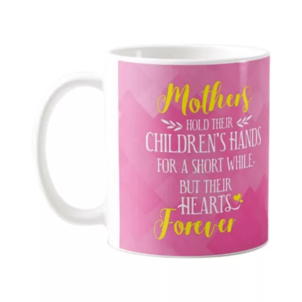 TheYaYaCafe Yaya Cafe Mothers Day Gifts Mother Hold Their Childrens Heart Forever Coffee Mug with Coaster