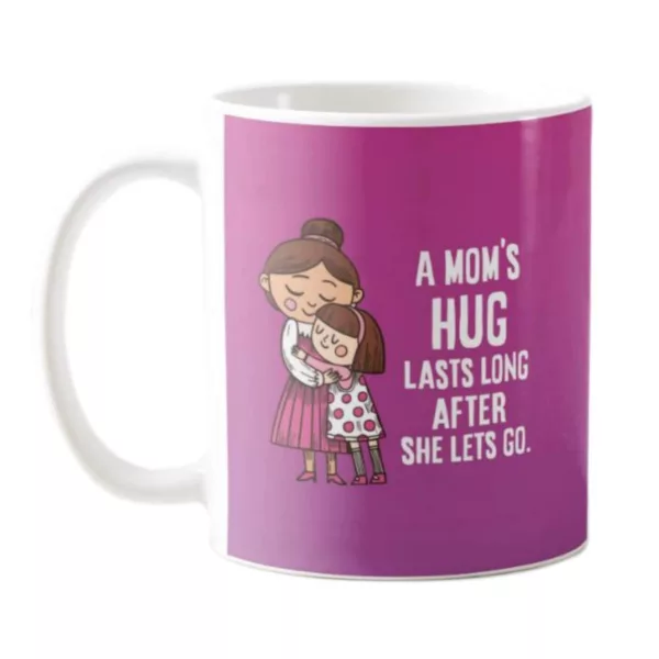 YaYa cafe Mothers Day Gifts for A Mom's Hug Lasts Long After She Lets Go Coffee Mug with Coaster