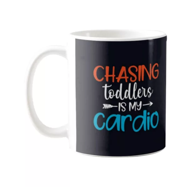 TheYaYaCafe Yaya Cafe Mothers Day Gifts for New Mom Chasing Toddlers is My New Cardio Coffee Mug with Coaster