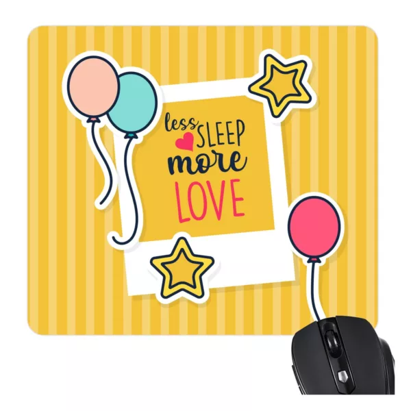 TheYaYaCafe Gifts for Mom Mouse Pad Mom Less Sleep More Love