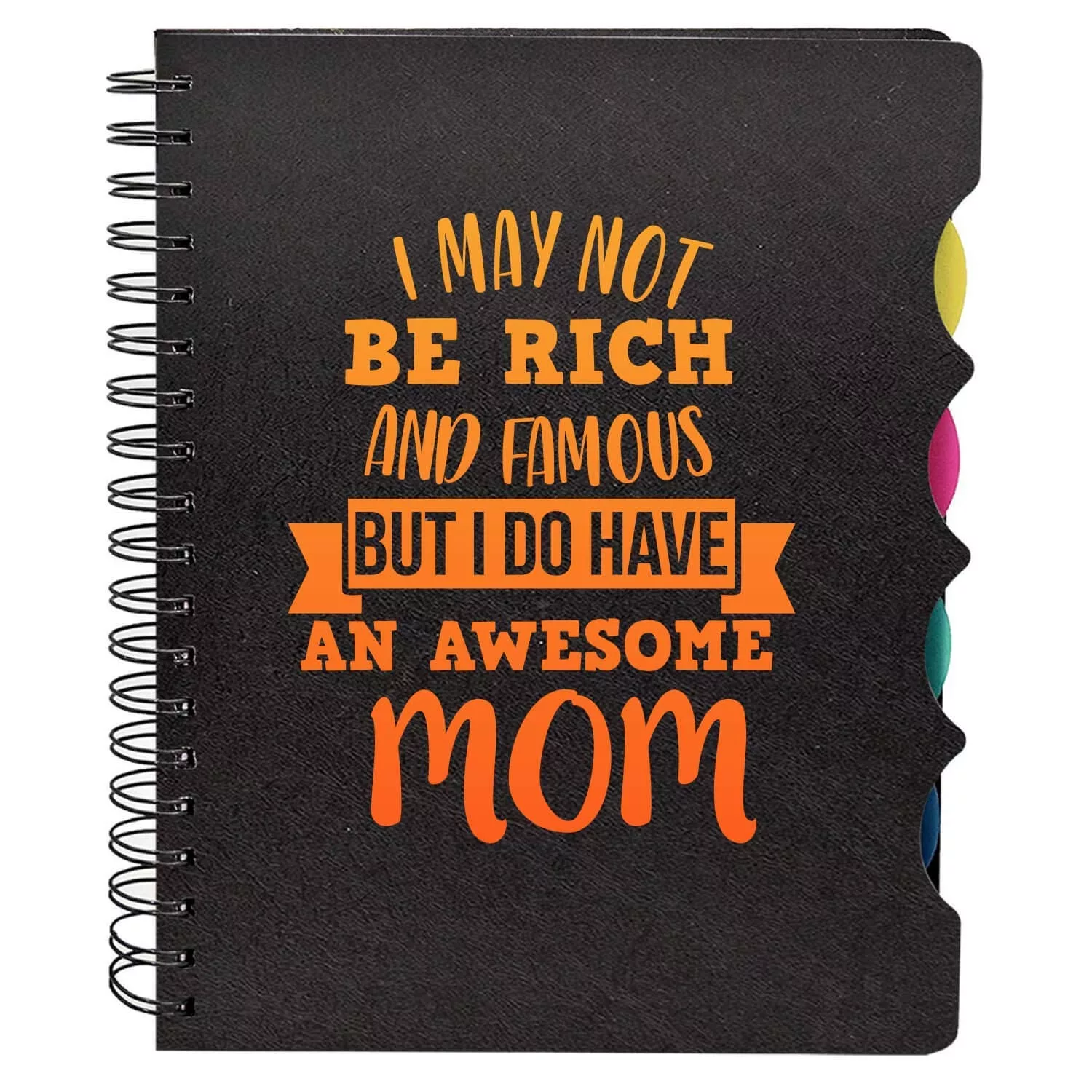TheYaYaCafe Birthday Gifts, Wirebound Printed Notebook A5 Size, 300 Ruled Pages - Awesome Mom, Mothers Day