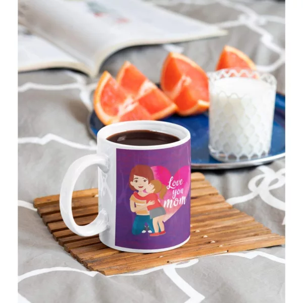 TheYaYaCafe Mothers Day Gift for Mom Ceramic Coffee Mug with Coaster - Sorry Mom I Love You