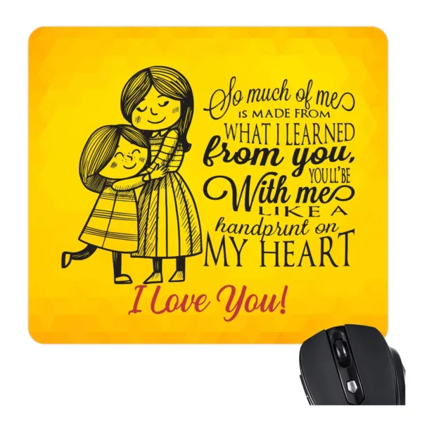 TheYaYaCafe Gifts for Mom Mouse Pad for Mom You are a Handprint on My Heart