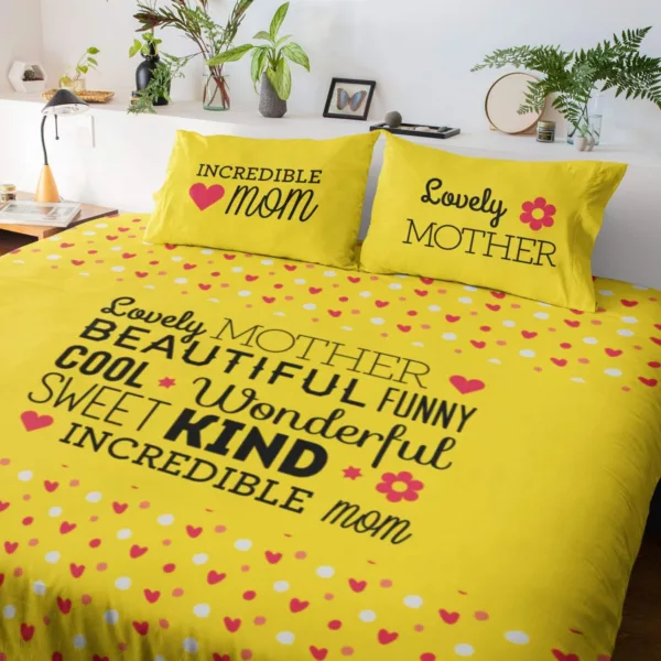 Beautiful Incredible Mom King Size Double Bedsheet with 2 Pillow Covers