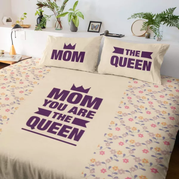 Beautiful Incredible Mom King Size Double Bedsheet with 2 Pillow Covers